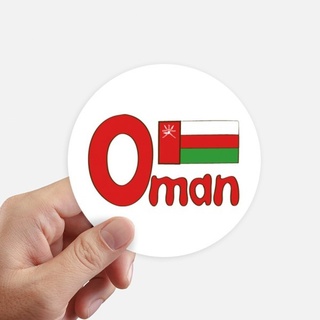 DIYthinker Oman Nationalflagge Rot, Grün, Muster Runde Sticker 10Cm Wand Koffer Laptop Motobike Aufkleber 8Pcs Diameter 10cm Mehrfarbig