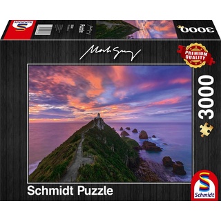 Schmidt Spiele GmbH Puzzle 3000 Teile Puzzle Mark Gray Nugget Point Lighthouse 59348, 3000 Puzzleteile