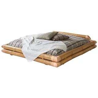 Tikamoon Futonbett aus Bambus für 160x200 Matratzen Schlafzimmer Bett 2 Personen