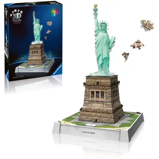Ravensburger 3D Puzzle Iconics: Freiheitsstatue - mit Licht