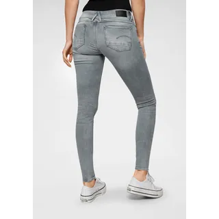 Skinny-fit-Jeans G-STAR RAW "Mid Waist Skinny" Gr. 26, Länge 30, grau (faded industrial grey) Damen Jeans Röhrenjeans mit Elasthan-Anteil