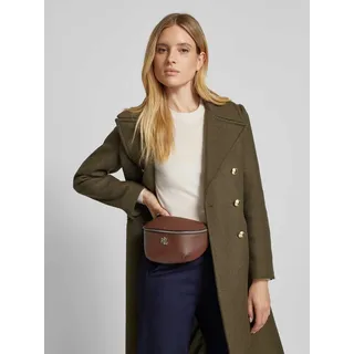 Lederbauchtasche mit Label-Applikation Modell 'MARCY', Dunkelbraun, 1
