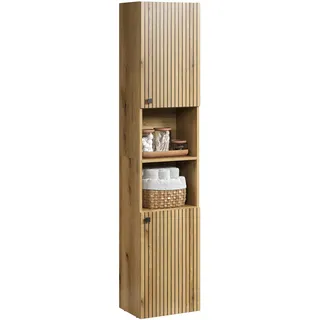 trendteam PureBliss Hochschrank 40 x 186 x 31 cm Schwarz Holz