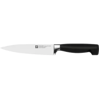 ZWILLING Vier Sterne Fleischmesser 26 cm, Rostfreier Spezialstahl, Ergonomischer Kunststoff-Griff, Schwarz [Made in Germany]