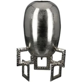 Gilde Vase Rocket Silber 40 cm