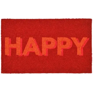 Gift Company Fussmatte, Rot, Naturmaterialien, 2x47 cm, Teppiche & Böden, Fuß & Stufenmatten, Fußmatten und Schmutzfangmatten