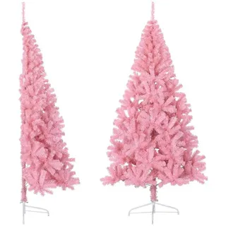 vidaXL Künstlicher Halb-Weihnachtsbaum Rosa 180 cm