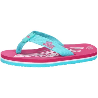 LICO Badesandale Flamenco Flipflops, Türkis Pink Weiß, 35 EU