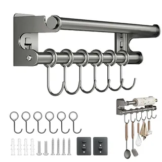 Küchenrollenhalter Wand, Hakenleiste Küche, Küchenrolle Halterung, Küchenleiste