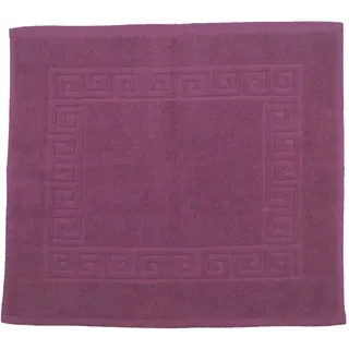 Julie Julsen Badvorleger 50 x 40 cm Premium Qualität 900 gm2 in aktuellen Farben und 4 Größen aus Baumwolle Badematte Badteppich Duschvorleger Design Spirale Lila