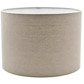 Lampenschirm-Trommel-Zylinder-Form-Beige-Grau-Lounge Stil Ø 27cm für Stehleuchten oder Hängelampen