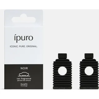 ipuro Classic Autoduft Noir Refill 2x9g - Auto Lufterfrischer mit Rose Patchouli & Sandelholz Duft - Langanhaltender Autoduft Ersatz - Passend für ipuro Classic Auto Duft Clip Diffuser