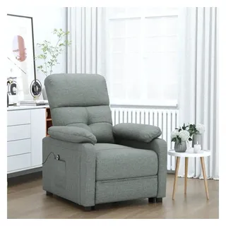 vidaXL Relaxsessel Elektrisch 90 x 100 x 90 cm Dunkelgrau mit Fernbedienung und Kissen