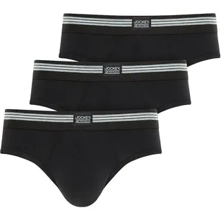Slip »Cotton Stretch Brief«, (3er Pack), Mittlere Bundhöhe, Gr. XXXL, schwarz, , 38483467-XXXL