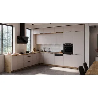 Küchen-Preisbombe Winkelküche SOLANO L-Form 290 x 350 cm Kaschmir beige