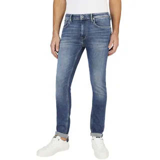 Pepe Jeans Herren Jeans FINSBURY Skinny Fit Blau Hs6 Tiefer Bund W 36 L 34