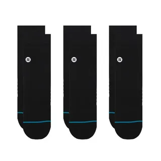 Stance Freizeitsocken ICON QUARTER 3 PACK schwarz L (43-46)