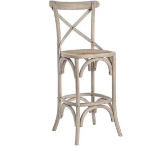 BIZZOTTO Barhocker Cross gepolstert 4-Fuß-Design  Natur/Grau