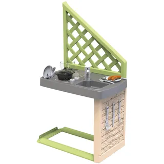 Smoby Life - Sommerküche Zubehör - Outdoor-Spielküche für Kinder mit Grill, Spüle, Zubehör - Passend für Neo Jura Lodge & weitere Häuser - UV-beständig aus mind. 60% recyceltem Kunststoff, Ab 2 Jahren