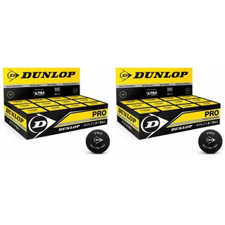 DUNLOP Squash Balls Pro Double Yellow, Official Tournament Squash Ball