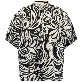 GERRY WEBER Klassische Bluse Legere Bluse mit Allover-Muster schwarz