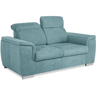 Sofa 2 Sitzer LAURENZ (BHT 167x100x88 cm) BHT 167x100x88 cm türkis Couch Einzelsofa Zweier Dreier Sitzer - türkis