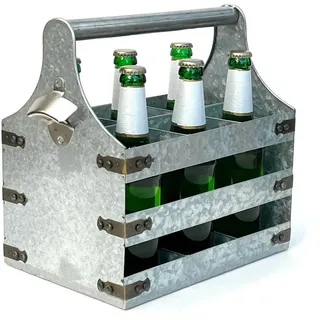 DanDiBo Ambiente DanDiBo Bierträger Metall 33x33x20 cm, Küchenzubehör, Flaschenträger