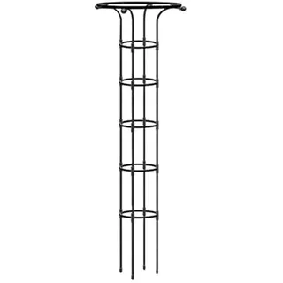 Dirfuny Rankhilfe Obelisk aus Kunststoffbeschichtung und Stahlrohr, Ranksäule witterungsbeständig freistehend f. Kletterpflanzen u. Rosen