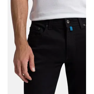 Pierre Cardin Tapered Fit Jeans mit Label-Patch Modell 'Lyon', Black, 34/36