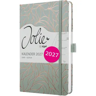 Sigel Wochenkalender 2027 ca. A5, mintgrün, kupfer