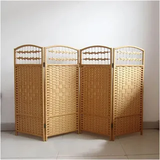 GDMDPTE Faltbarer Paravent aus Rattan für Kinderzimmer, Mobile dekorative Trennwand für Kinderspielbereiche, kompakter Bereichszaun für kleine Räume