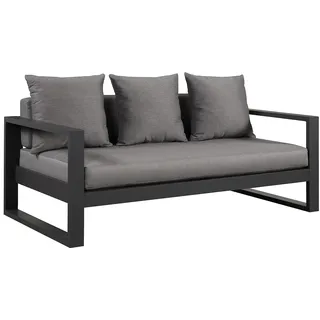 Gartensofa 3-Sitzer - Aluminium - Anthrazit - MOLOKAI von MYLIA