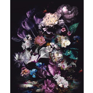 marburg Vliestapete »Smart Art Easy«, Blumen, Rosen, Lilien, lila/violett