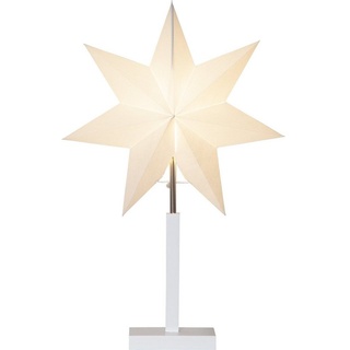 STAR TRADING LED Dekolicht Karo, Star Trading Tischlampe Weihnachtsstern Karo von Star Trading, 3D Papi silberfarben
