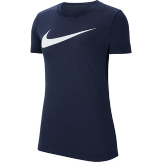 Nike Damen Team Club 20 Tee voor dames T Shirt, Obsidian/White, L EU