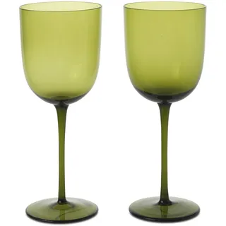 Ferm Living - Host Weinglas, moosgrün, Weißwein