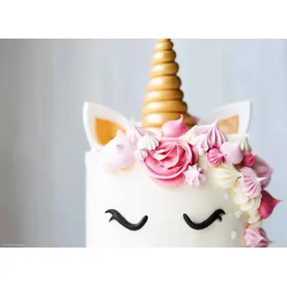 Tischsetmacher Platzset Tischsets I Platzsets - Einhorn Torte - 12 Stück aus hochwertigem Papier 44 x 32 cm, (12-St) rosa