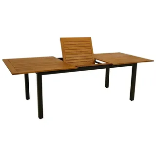 DEGAMO SARONNO Ausziehtisch 180/240 x 100 x 75 cm Anthrazit/Braun/Grau