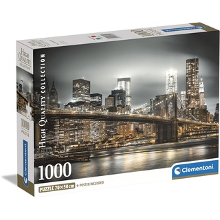 Clementoni 39704 Collection-New York Skyline-1000 Teile-Puzzle für Erwachsene, hergestellt in Italien, Mehrfarbig