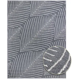 Primaflor Leaves Outdoor-Teppich 80 x 140 cm Grau/Weiß