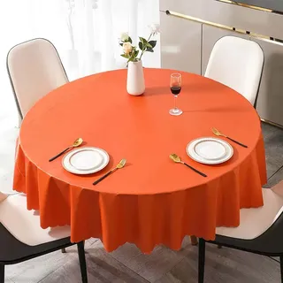 Tischdecke, rund, wasserdicht, 200 cm – PVC, schmutzabweisend, Wachstuch, für Küchentisch, Picknick, Outdoor, Garten