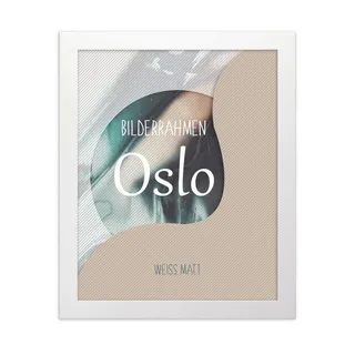 Einzelrahmen Bilderrahmen Oslo, (1 Stück), 50x70 cm, Weiß, MDF weiß 50 cm x 70 cm