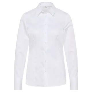 Satin Shirt Bluse in weiß unifarben, weiß, 40
