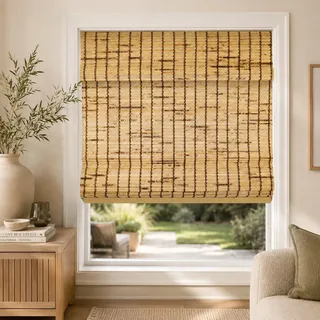 Chicology Bambus-Raffrollos, umweltfreundlich, lichtfilternd, für Fenster, ideal für Zuhause, 73,7 x 162,5 cm (B x H)