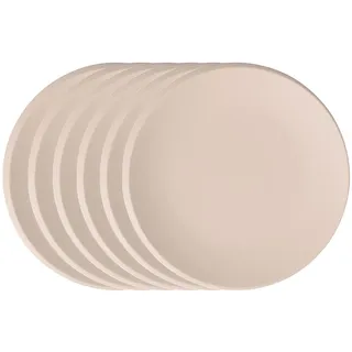 Villeroy & Boch Frühstücksteller NewMoon 24 cm beige 6er Set