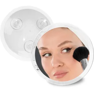 Fantasia® Beauty Kosmetikspiegel mit 10-facher Vergrößerung – Sicherer Halt durch 3 Saugnäpfe – Perfekt zum Schminken & Rasieren – Ø 23 cm – Vergrößerungsspiegel ohne Bohren für Bad, Dusche & Reisen