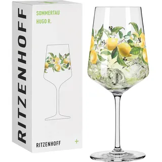 RITZENHOFF 2931023 Hugo-Glas 500 ml - Aperitif-Glas - Serie Sommertau - Motiv 24 mit Bienen bunt - Made in Germany