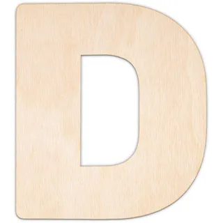 Creative Deco Personalisierte Holzbuchstaben D aus Sperrholz oder MDF | Alphabet | 5-100 cm | Ihr Text Buchstaben Holz für Türschild | Lasergeschnittene Sperrholzausschnitte für Decoupage, zum Basteln
