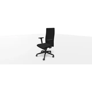 Dauphin Bürostuhl, to-strike work (comfort), mit hoher Vollpolster-Rückenlehne, Synchron-Mechanik 2 (seitl. Einstellung) pro, schwarz