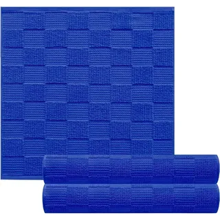 Lashuma Geschirrtücher 100% Baumwolle - Küchenhandtücher & Geschirrhandtücher 50x50 cm Waffelpique & Frottee Blau - Königsblau, 3er Set